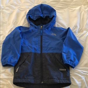 The North Face fleece lined rain jacket